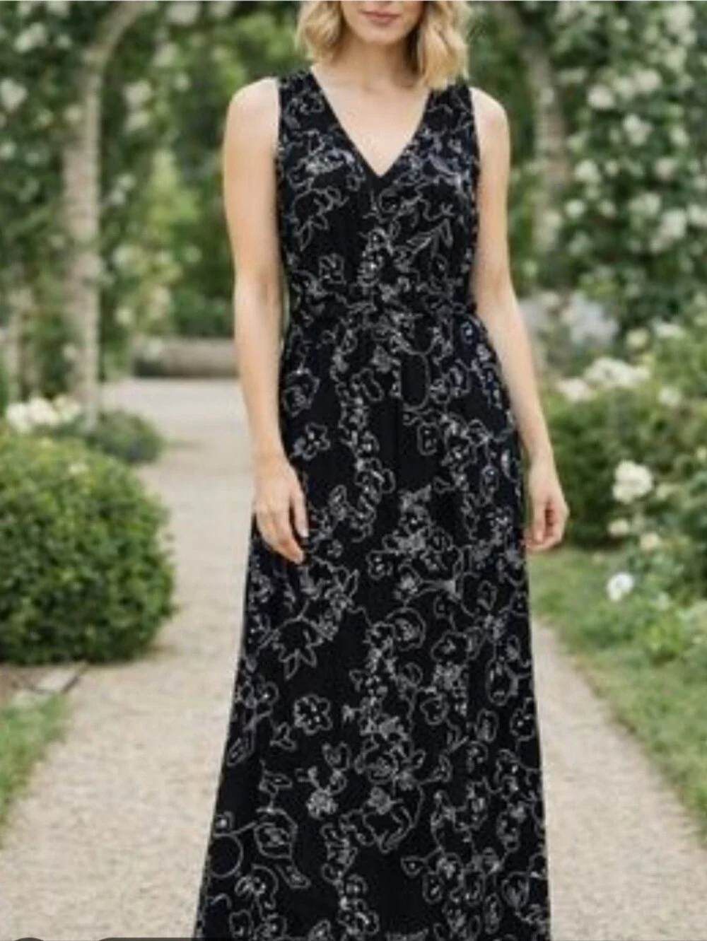 Soma Black Floral Maxi Dress - Picture 1 of 7